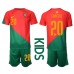 Billige Portugal Joao Cancelo #20 Børnetøj Hjemmebanetrøje til baby VM 2022 Kortærmet (+ korte bukser)